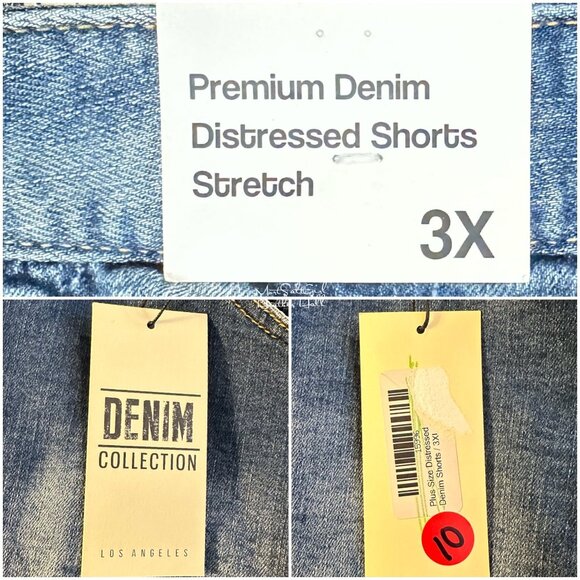 Premium Denim Love Tree NWT Distressed Stretch Shorts Size 3X - Picture 5 of 5